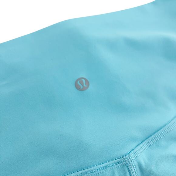 Lululemon Align High Rise Short 6" inseam Cyan Blue Size 8 Pilates Princess Yoga - Picture 7 of 9